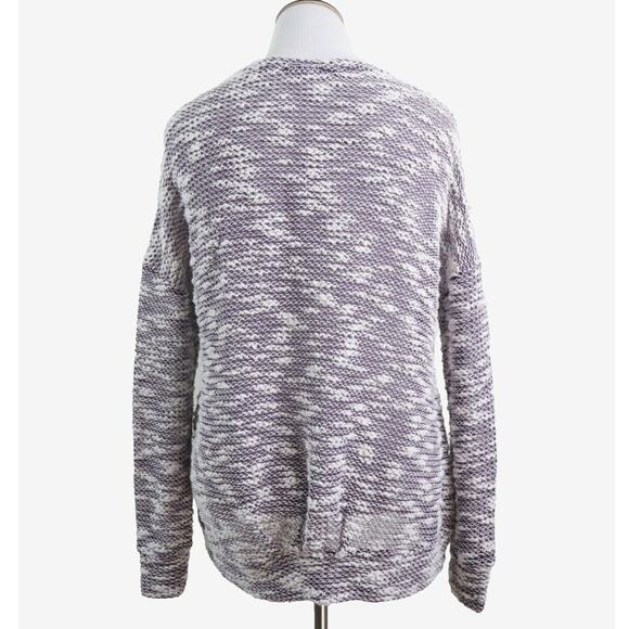 Fabletics Size L Juliette Popcorn Pullover Sweater Purple Cream - Picture 5 of 10